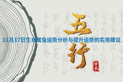 11月17日生肖属兔运势分析与提升运势的实用建议
