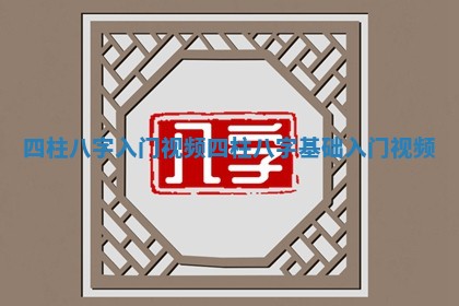 四柱八字入门视频_四柱八字基础入门视频