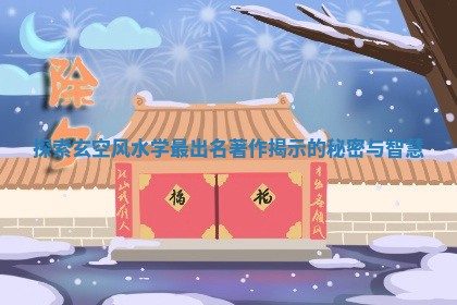 探索玄空风水学最出名著作揭示的秘密与智慧 探索玄空风水学最出名著作揭示的秘密与智慧