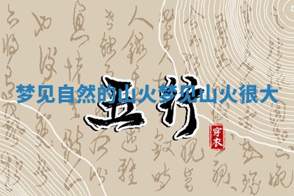 梦见自然的山火 梦见山火很大