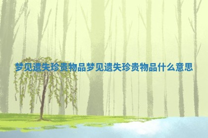 梦见遗失珍贵物品 梦见遗失珍贵物品什么意思
